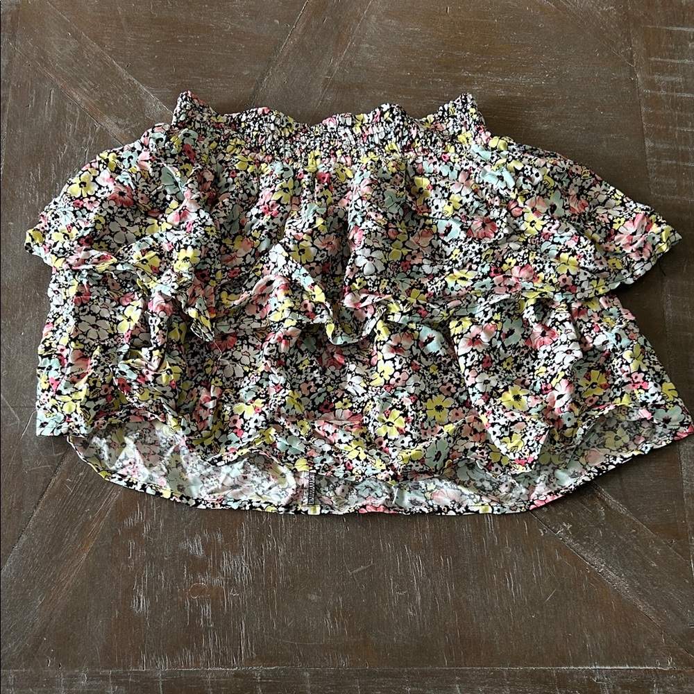 No Boundaries Pastel Ditsy Floral Ruffle Skirt